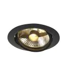 SLV New Tria 1 Spot Aluminium Schwarz Rund | Ausschnitt 150mm - Geeignet für 1x GU10 (AR111) 